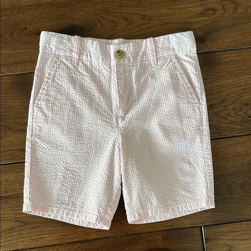 Jamie and Jack Pink Seersucker Shorts size 8.